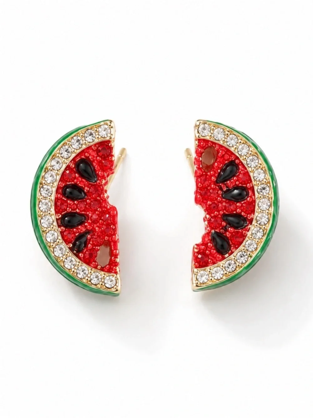 New! Preppy Colorful Watermelon Slice Fruit Post Earrings NWOT 2003